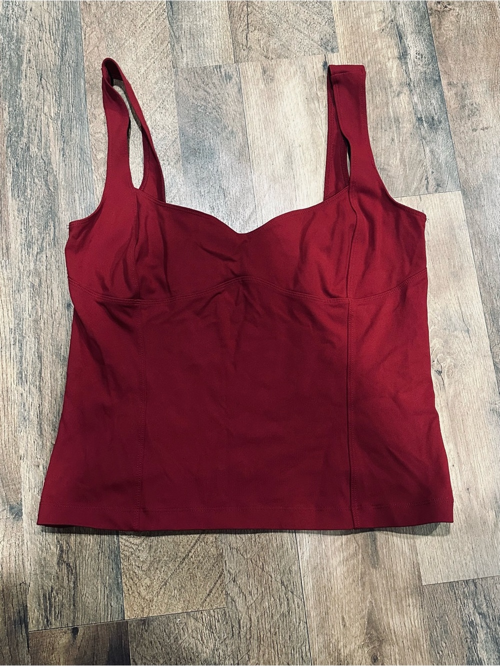 Women's Sleeveless Sweetheart Tank Top - Deep Wine Red